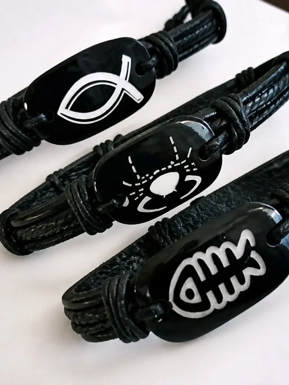 Fiji Leather Bracelet - Faith & Symbol Collection.